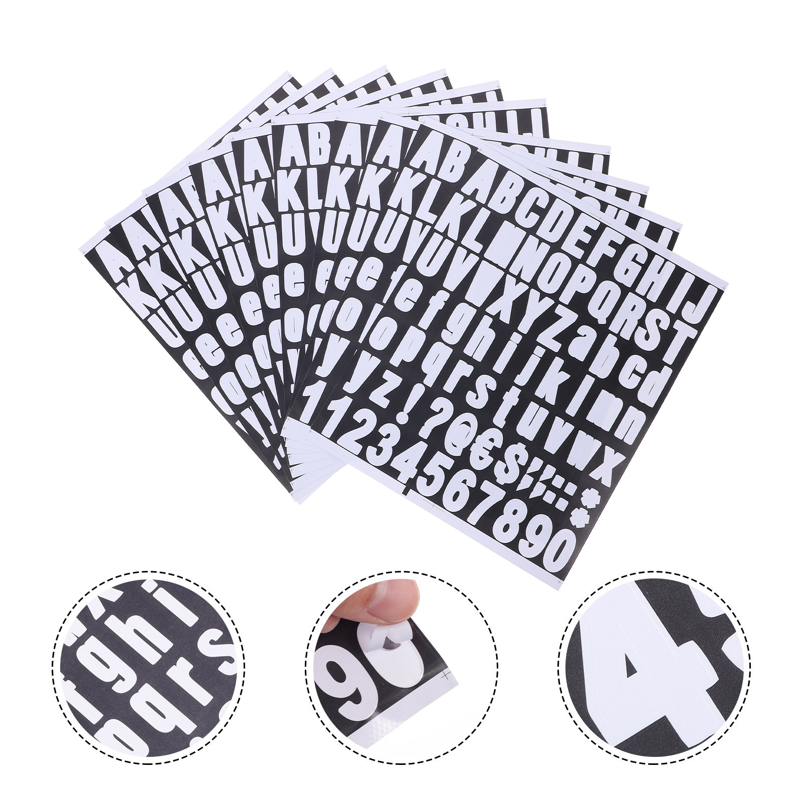 Address Home Office - 10 Sheets Adhesive Alphabet Number Stickers