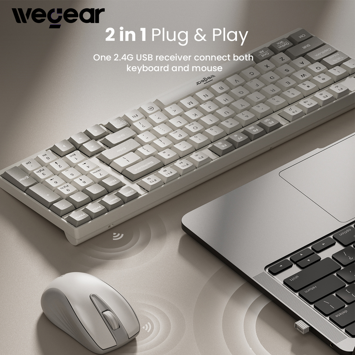 Home Office For Mac - wegear KM3 Wireless Keyboard Mouse Combo
