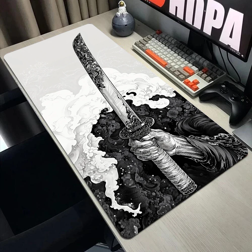 Mousepad Xl Extended - Katana Mouse Pad XL Mousepad Flower