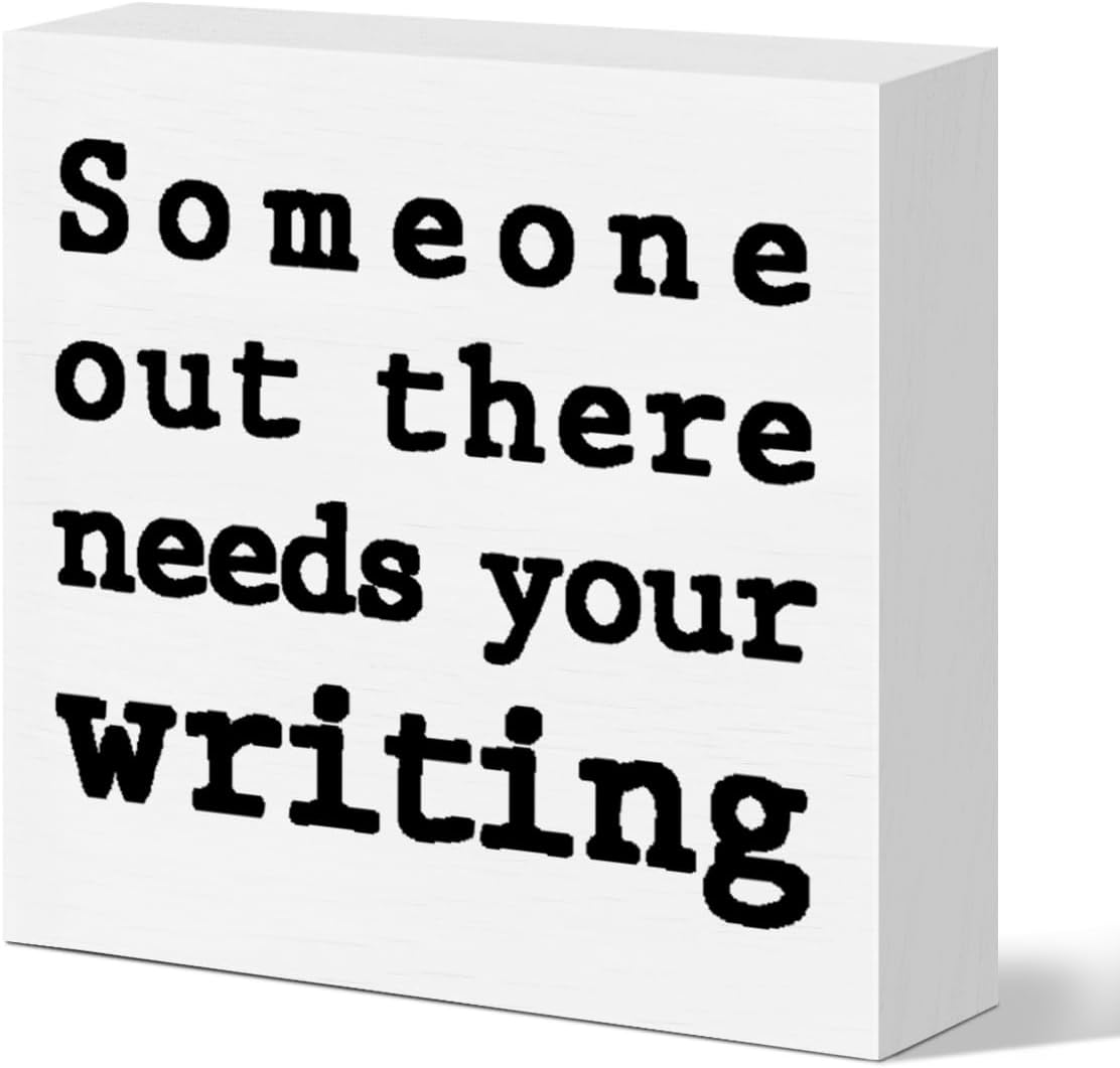 Home Office Quotes - Wooden Box Sign for Writers, Novelist