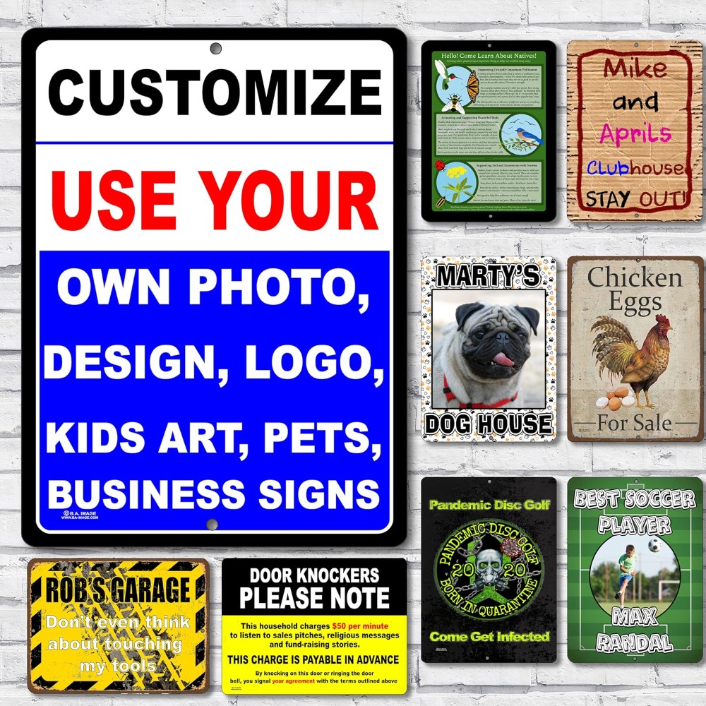 Home Office Image - Personalized Custom Aluminum Metal Sign with