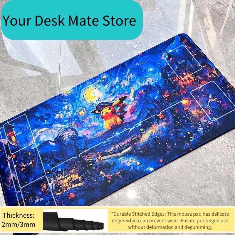 Mousepad Xl Extended - Starry Sky Pikachu TCG Playmat Waterproof