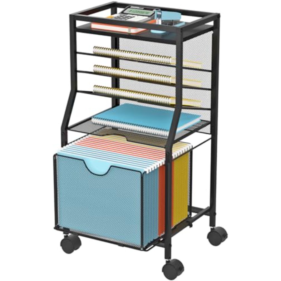 Rolling File Cart - Rolling File Cart 6-Tier Desk File