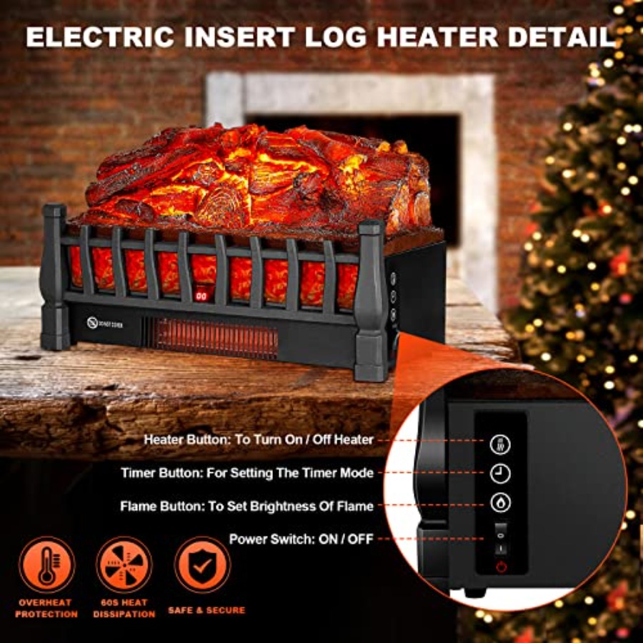 Electric Fireplace Logs Insert - مراجعة Home Office Login وسعره