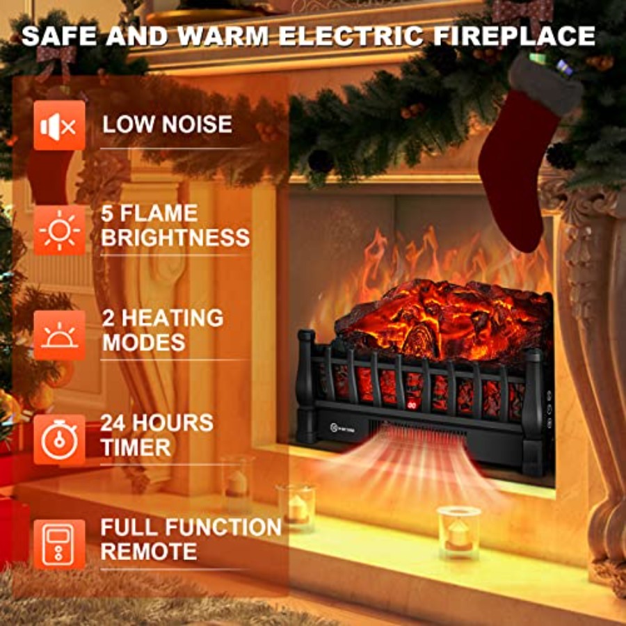 Electric Fireplace Logs Insert - مراجعة Home Office Login وسعره