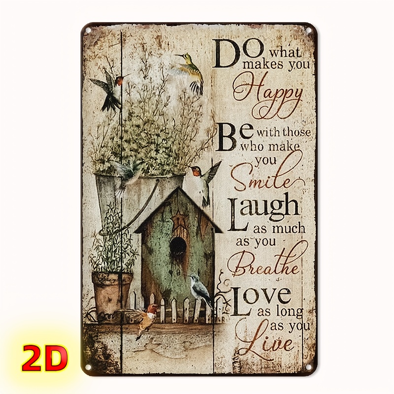 2D wooden wall signboard: 