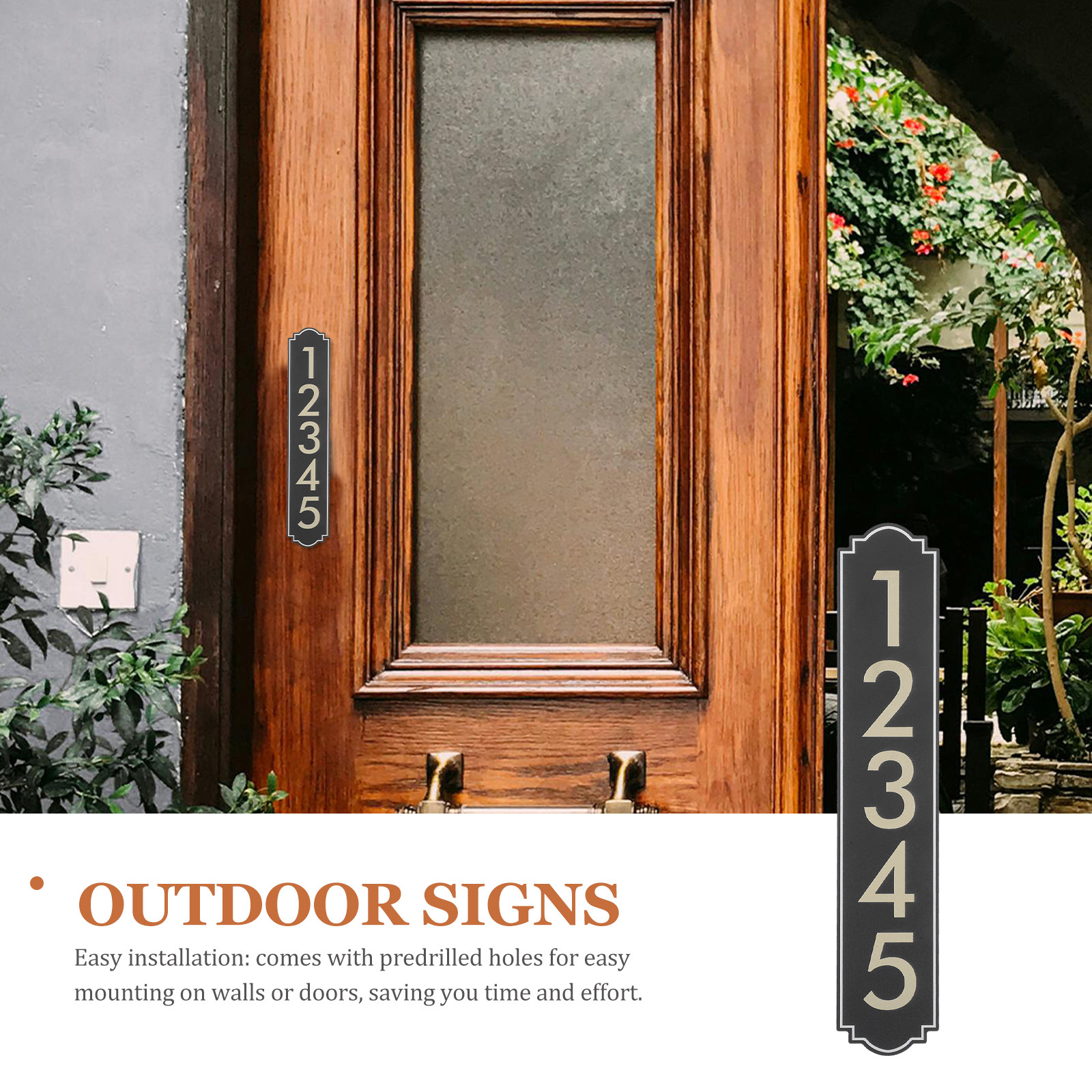 1Set Metal Address Sign Sturdy - مراجعة Address Home Office وسعره