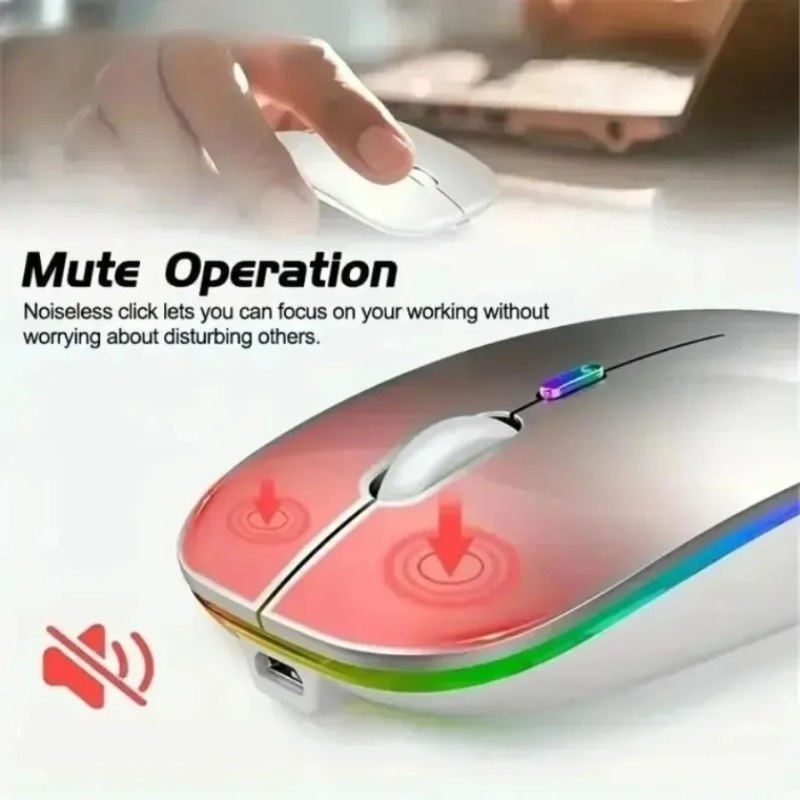 Silent Click RGB Wireless Mous - مراجعة Home Office For Mac وسعره