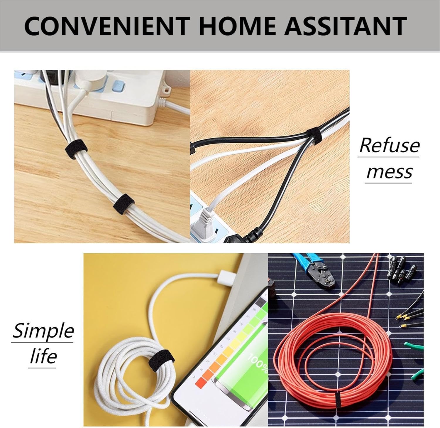 164ft Reusable Cable Ties - Ad - مراجعة Home Office Image وسعره