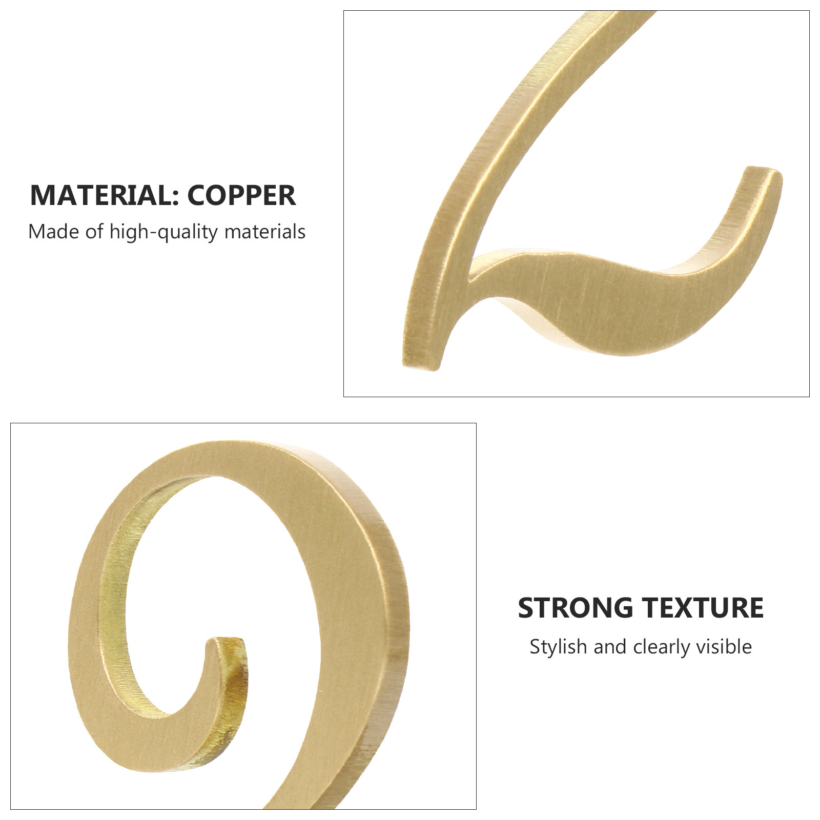1Pcs Copper Door Number Durabl - مراجعة Address Home Office وسعره