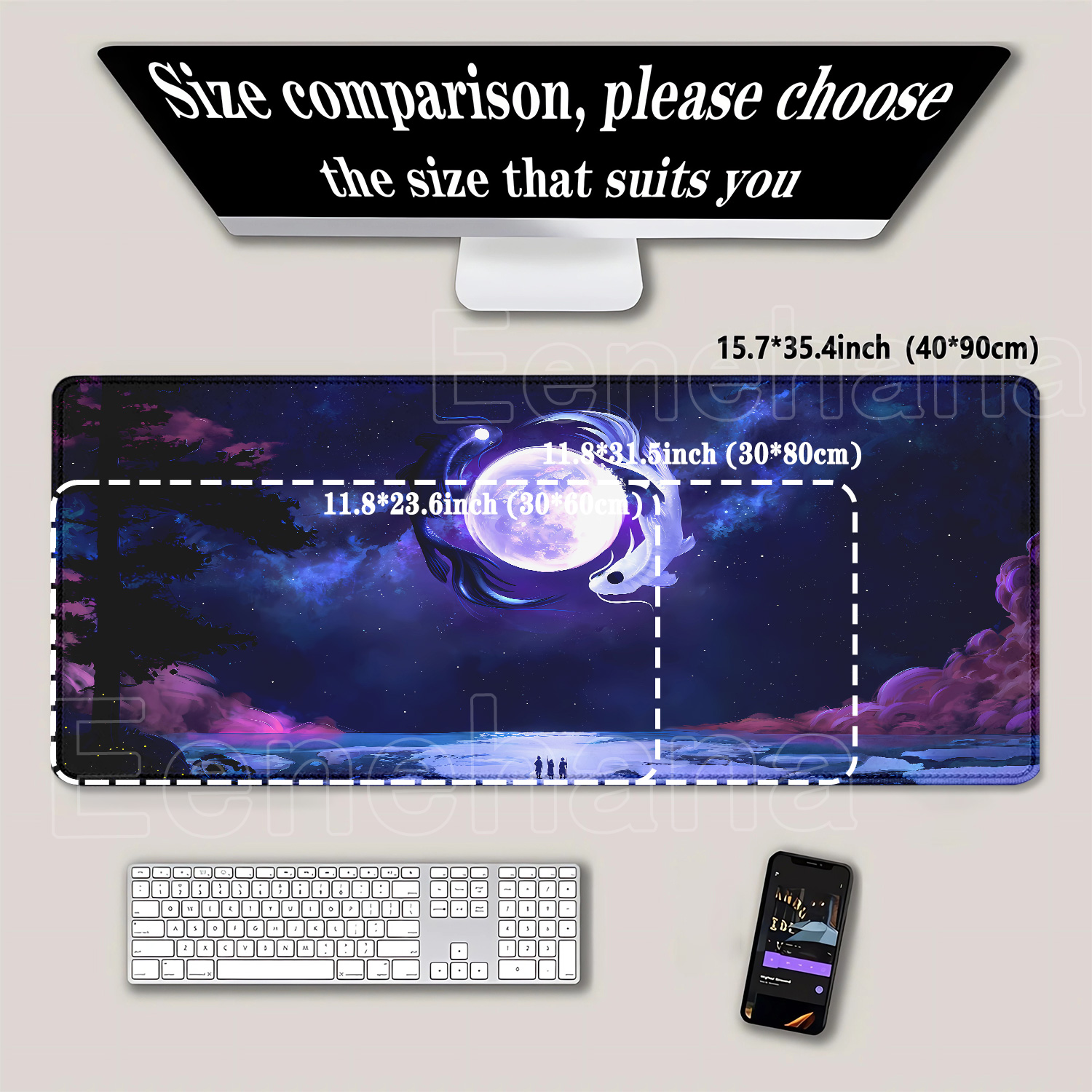 Koi Yinyang Black and White Mo - مراجعة Mousepad Xl Extended وسعره