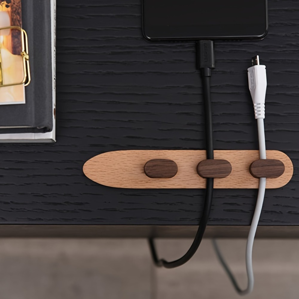 Wooden Cable Organizer Adhesiv - مراجعة Cable Management Box وسعره