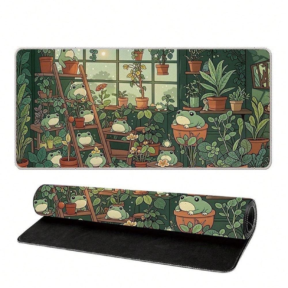 Cute Frog & Plant Garden Gamin - مراجعة Mousepad Xl Extended وسعره