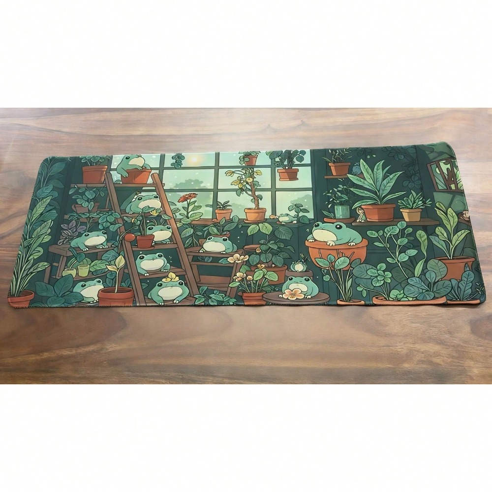 Cute Frog & Plant Garden Gamin - مراجعة Mousepad Xl Extended وسعره