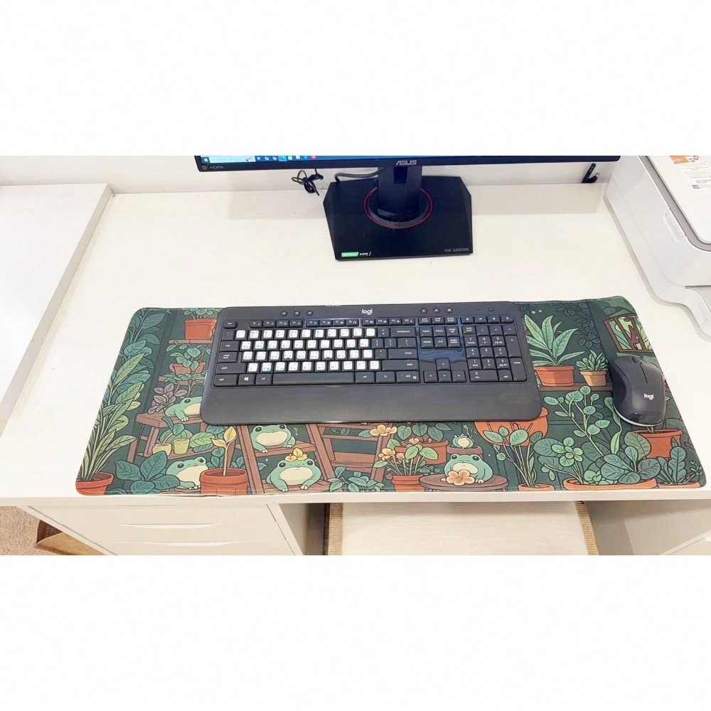 Cute Frog & Plant Garden Gamin - مراجعة Mousepad Xl Extended وسعره