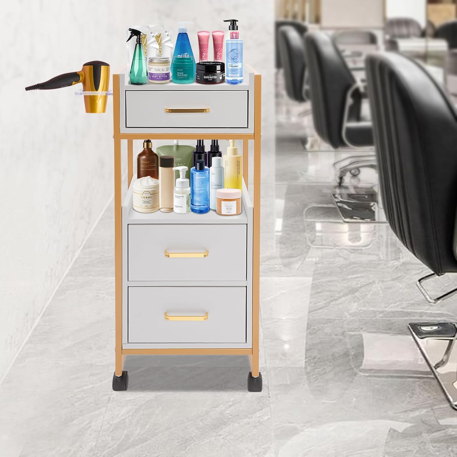Salon Trolley with Universal W - مراجعة Rolling File Cart وسعره