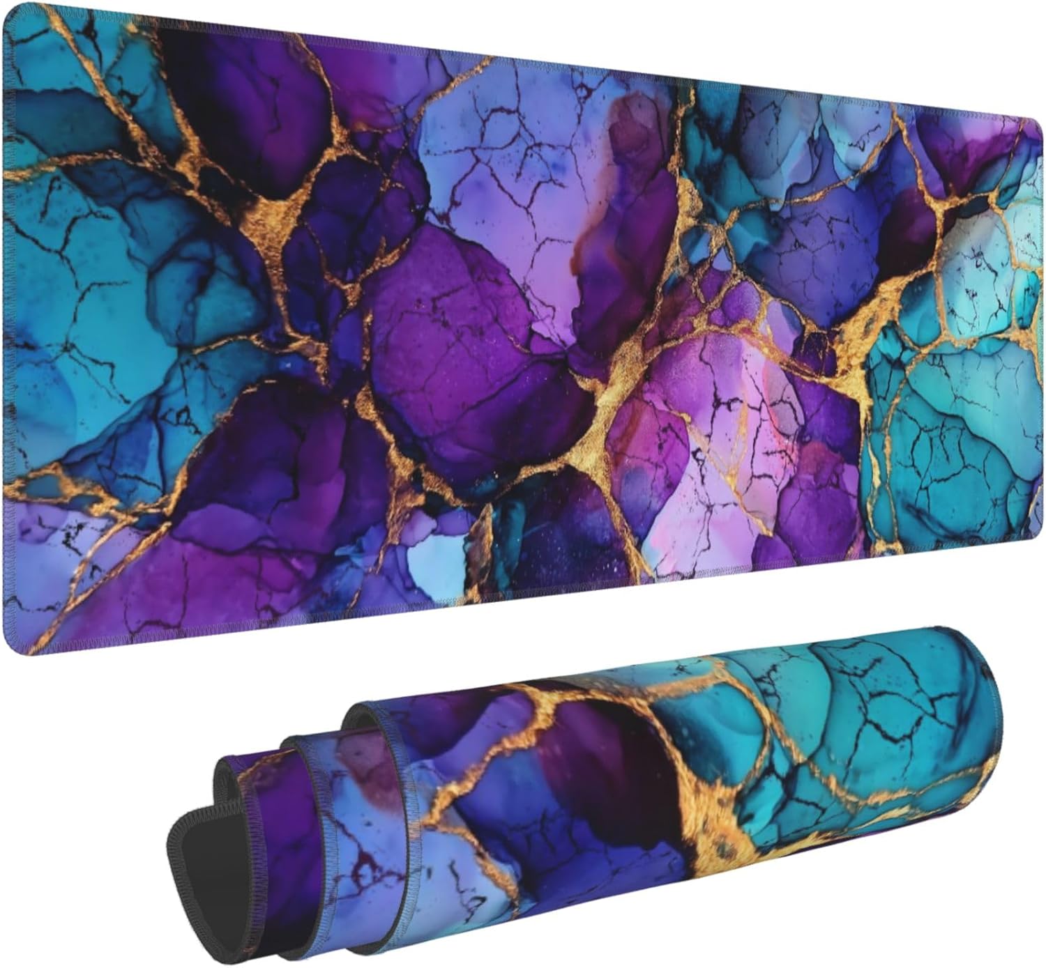 Marble-Themed Extended Gaming  - مراجعة Mousepad Xl Extended وسعره