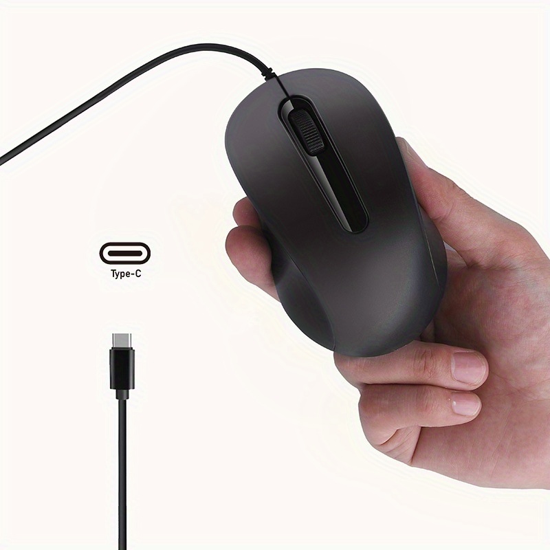 Mute Type C Wired Mouse Ergono - مراجعة Home Office For Mac وسعره