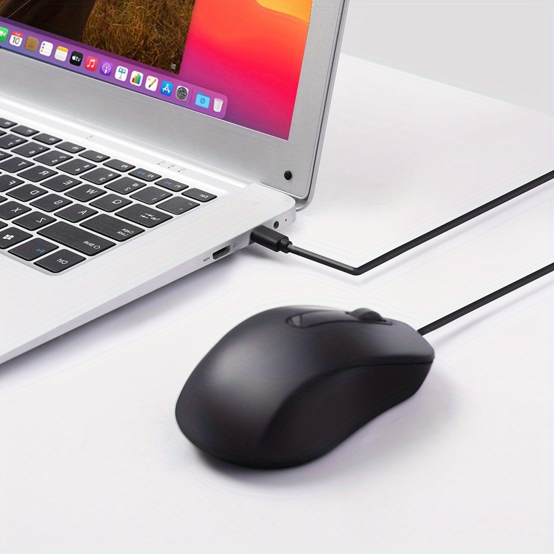 Mute Type C Wired Mouse Ergono - مراجعة Home Office For Mac وسعره