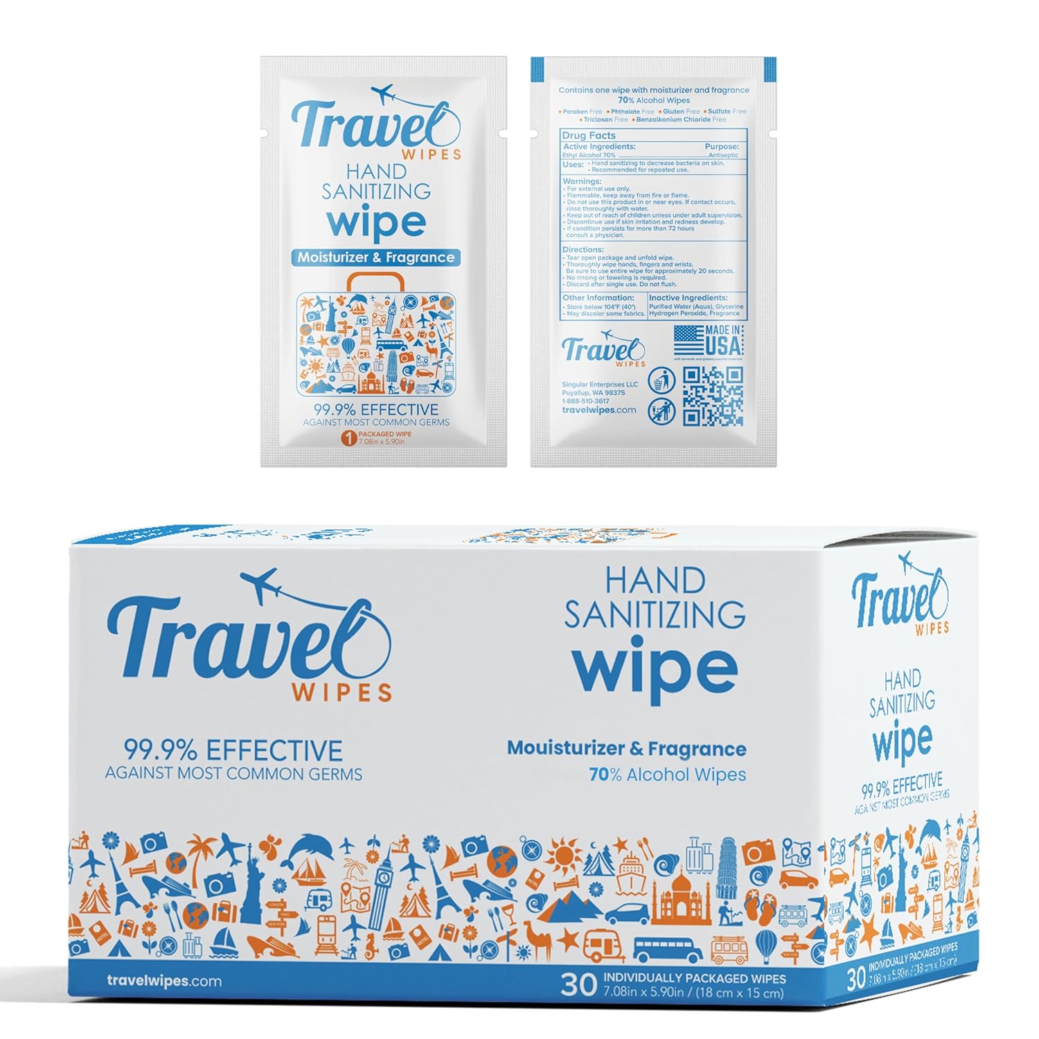 70% Alcohol Hand Wipes 30ct In - مراجعة Home Office Image وسعره