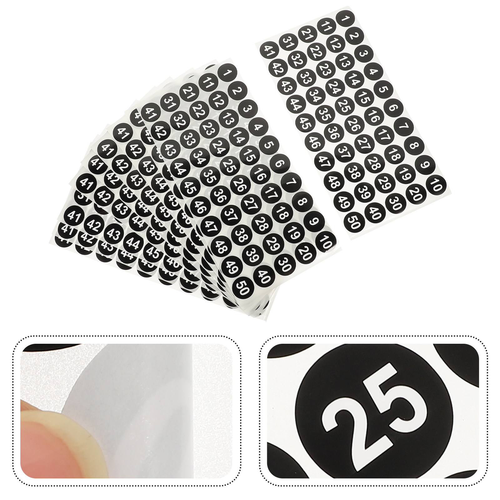 10 Sheets Number Stickers 1-50 - مراجعة Home Office Number وسعره