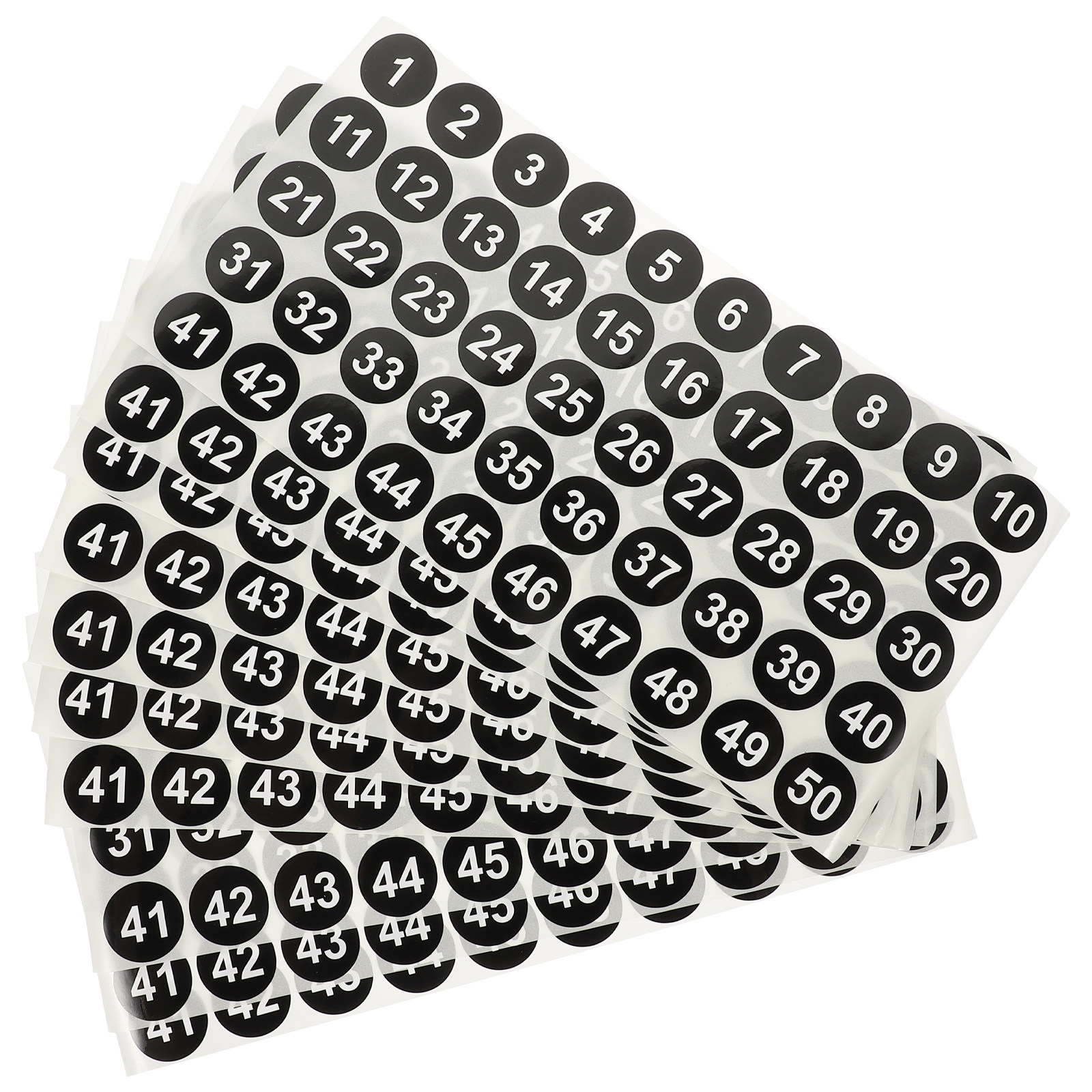 10 Sheets Number Stickers 1-50 - مراجعة Home Office Number وسعره