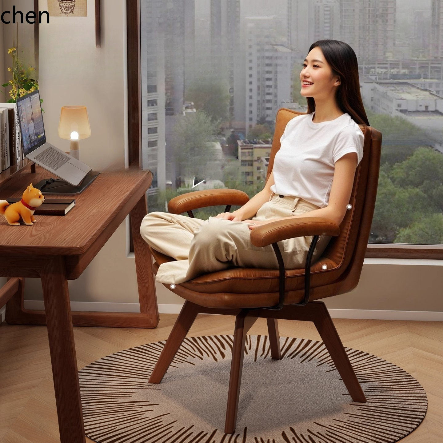 CZ Home Solid Wood Swivel Desk - مراجعة Home Office Login وسعره