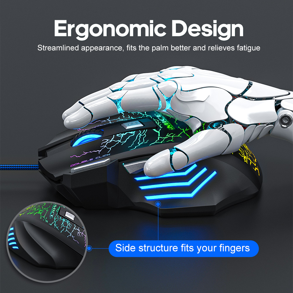 USB Wired Gaming Mouse High Pr - مراجعة Home Office For Mac وسعره