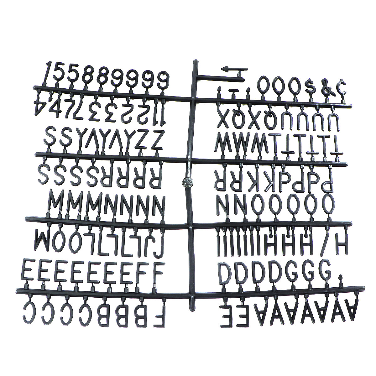 Plastic Letter Board Set Black - مراجعة Home Office Number وسعره