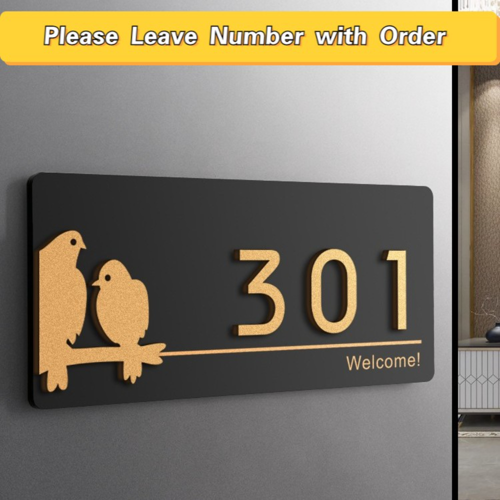 Acrylic Modern Door Plates Sho - مراجعة Address Home Office وسعره