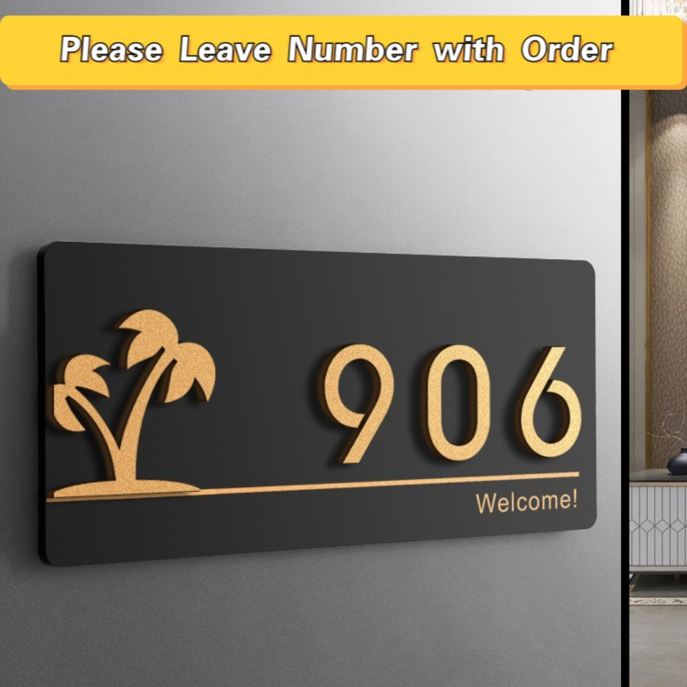 Acrylic Modern Door Plates Sho - مراجعة Address Home Office وسعره