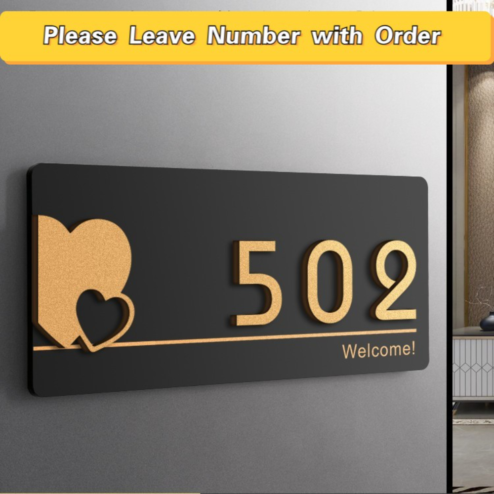 Acrylic Modern Door Plates Sho - مراجعة Address Home Office وسعره