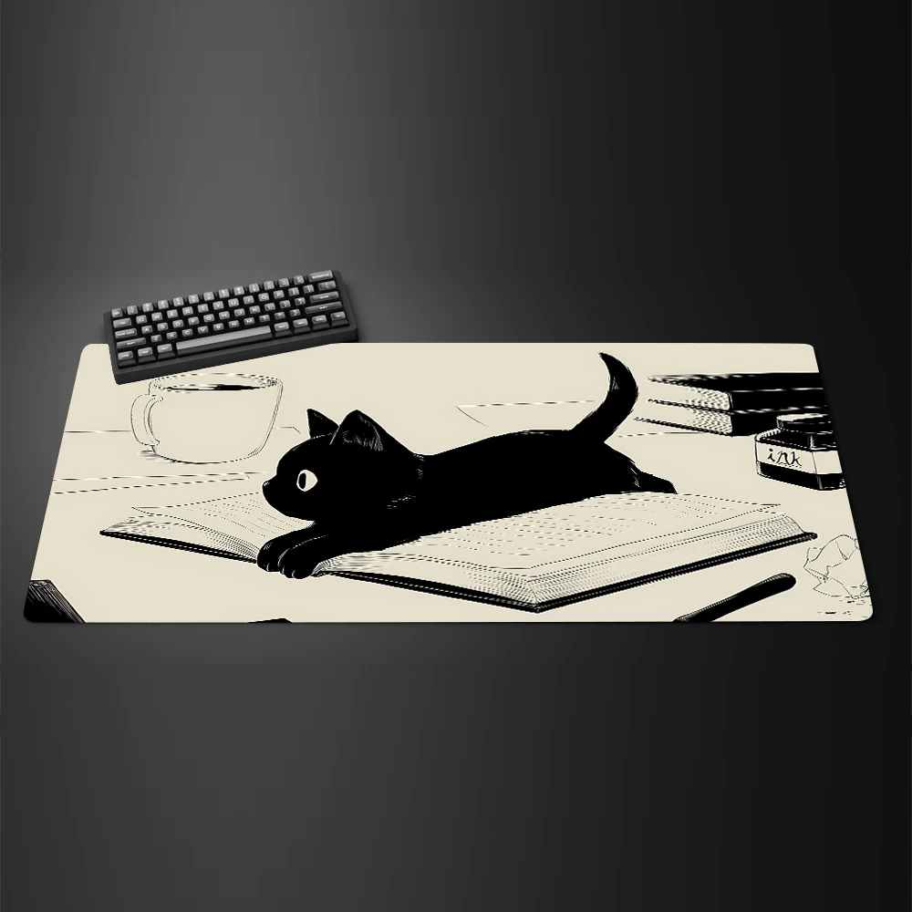 Black Ink Cat Anime Mouspad XL - مراجعة Mousepad Xl Extended وسعره