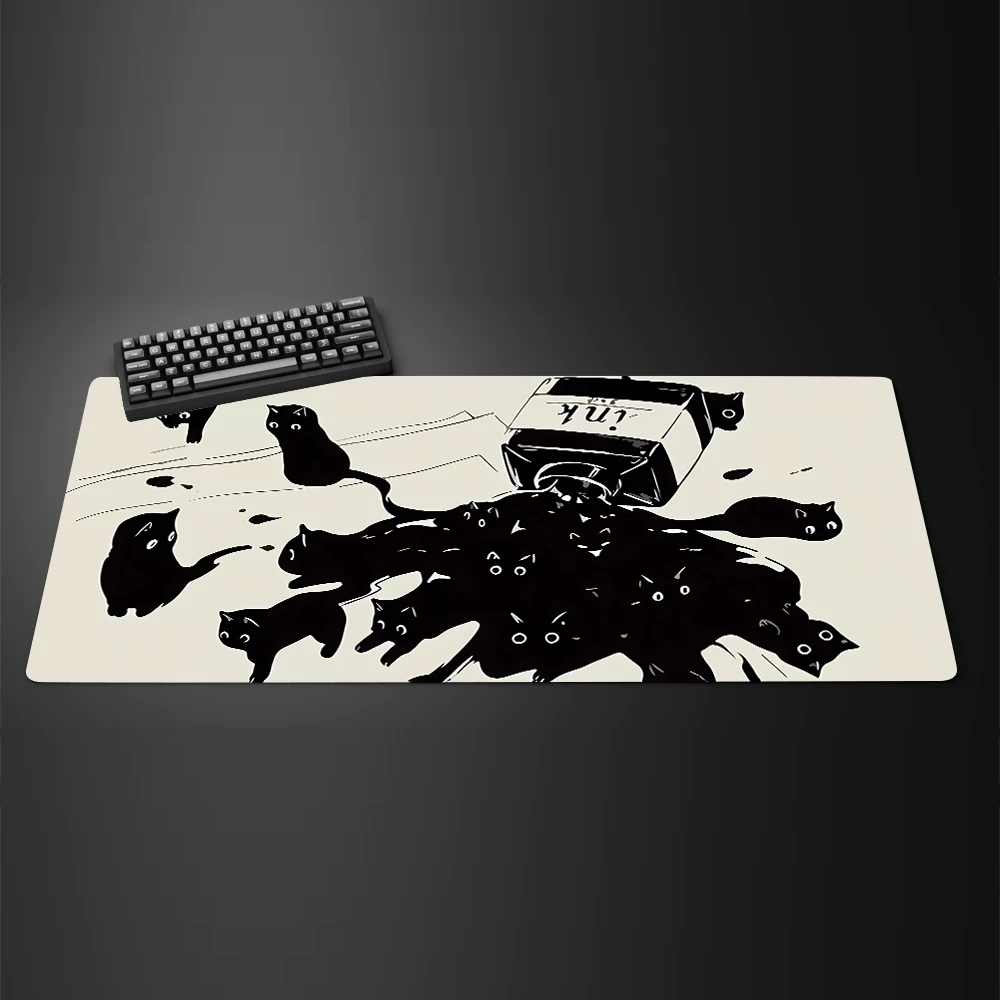 Black Ink Cat Anime Mouspad XL - مراجعة Mousepad Xl Extended وسعره