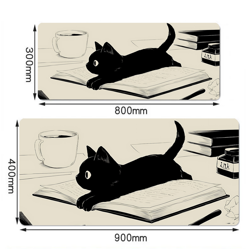 Black Ink Cat Anime Mouspad XL - مراجعة Mousepad Xl Extended وسعره