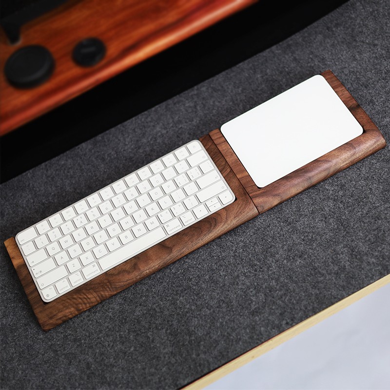 2 in 1 Walnut Solid Wooden Tra - مراجعة Wrist Rest Pad وسعره