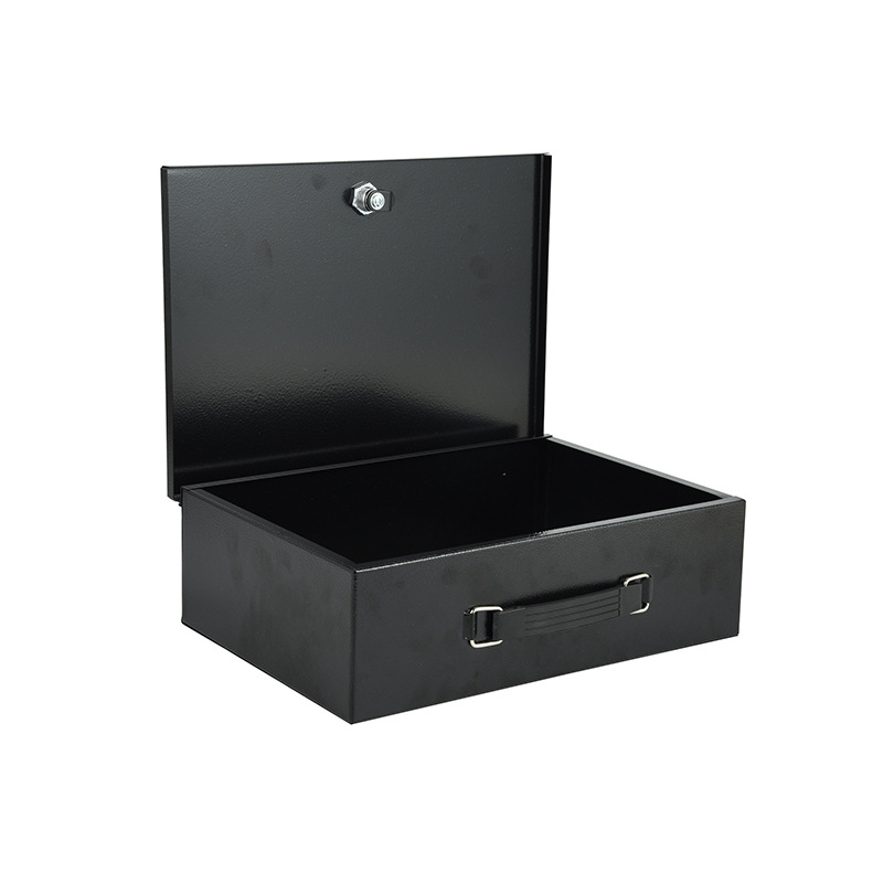 Locked iron box Cash box Docum - مراجعة Home Office Passport وسعره