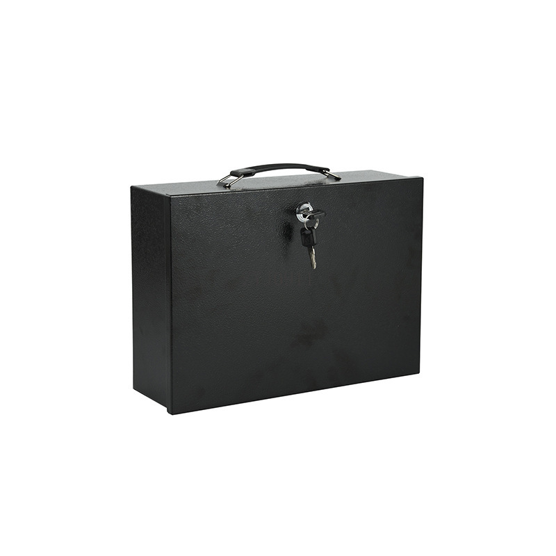 Locked iron box Cash box Docum - مراجعة Home Office Passport وسعره