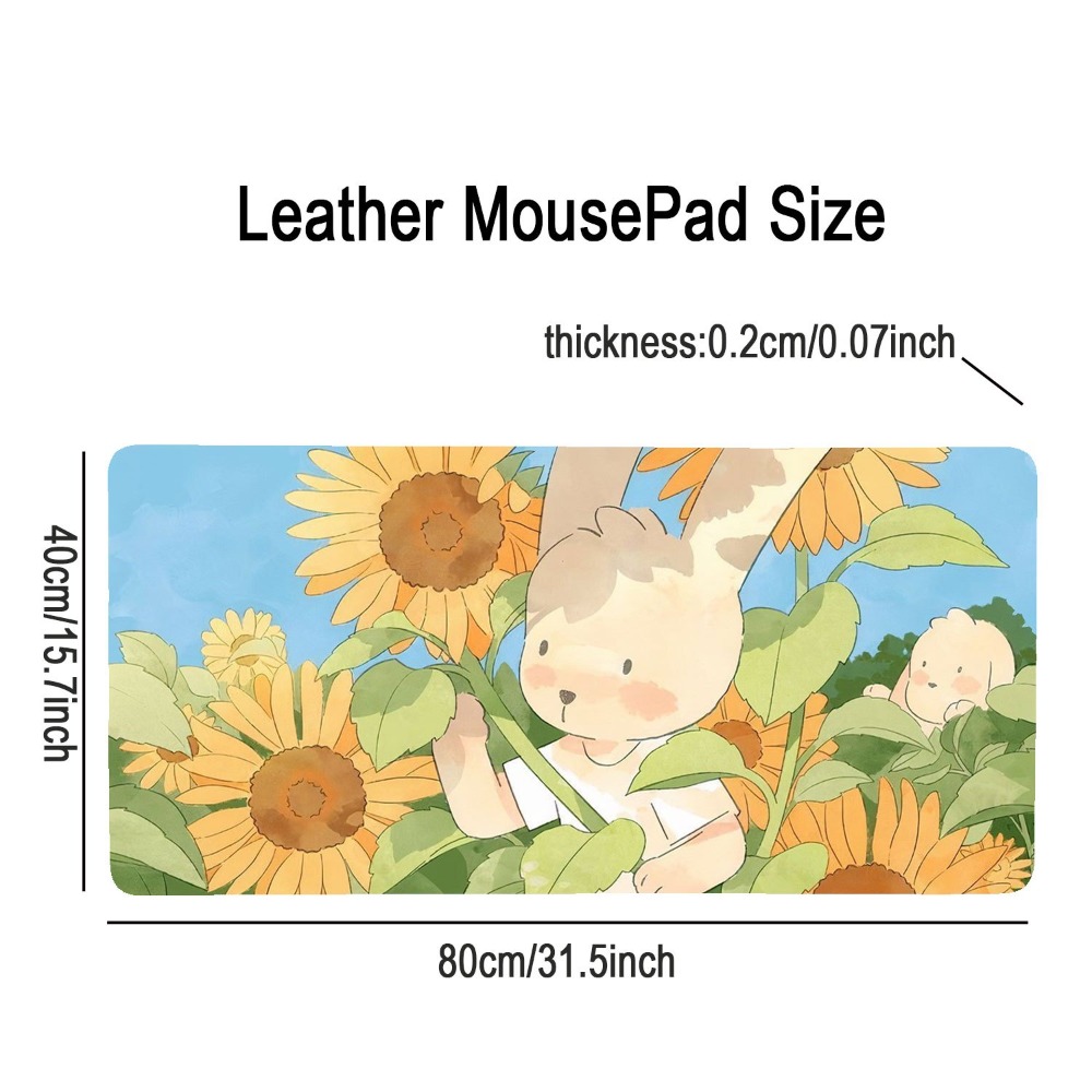 Kawaii Rabbit Sunflower Desk M - مراجعة Mousepad Xl Extended وسعره
