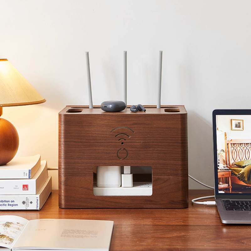Upscale WiFi Router Storage Bo - مراجعة Cable Management Box وسعره
