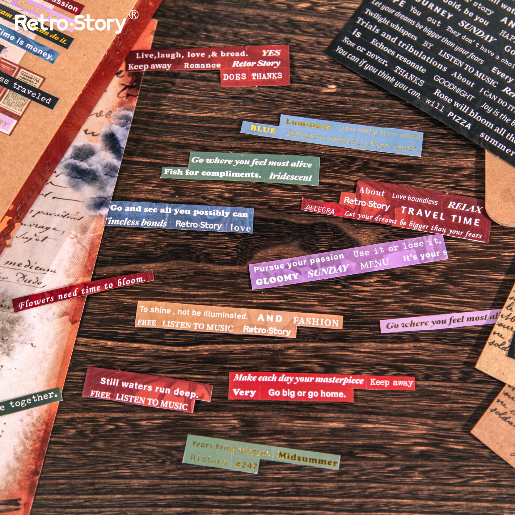 4 sheets Vintage English Text  - مراجعة Home Office Quotes وسعره