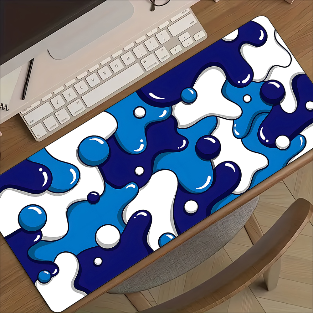Mouse Pad Desk Mat Blue and wh - مراجعة Mousepad Xl Extended وسعره