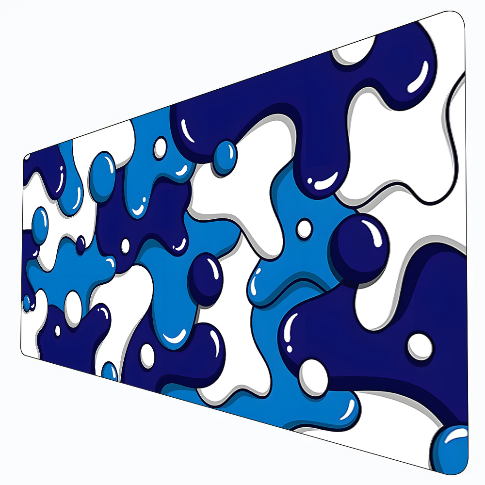 Mouse Pad Desk Mat Blue and wh - مراجعة Mousepad Xl Extended وسعره