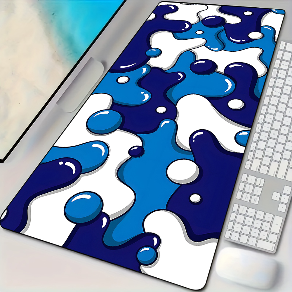 Mouse Pad Desk Mat Blue and wh - مراجعة Mousepad Xl Extended وسعره