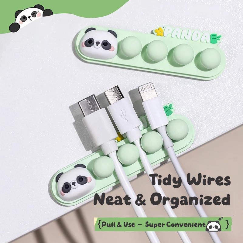 Cartoon Panda Cable Holder: Se - مراجعة Cable Management Box وسعره