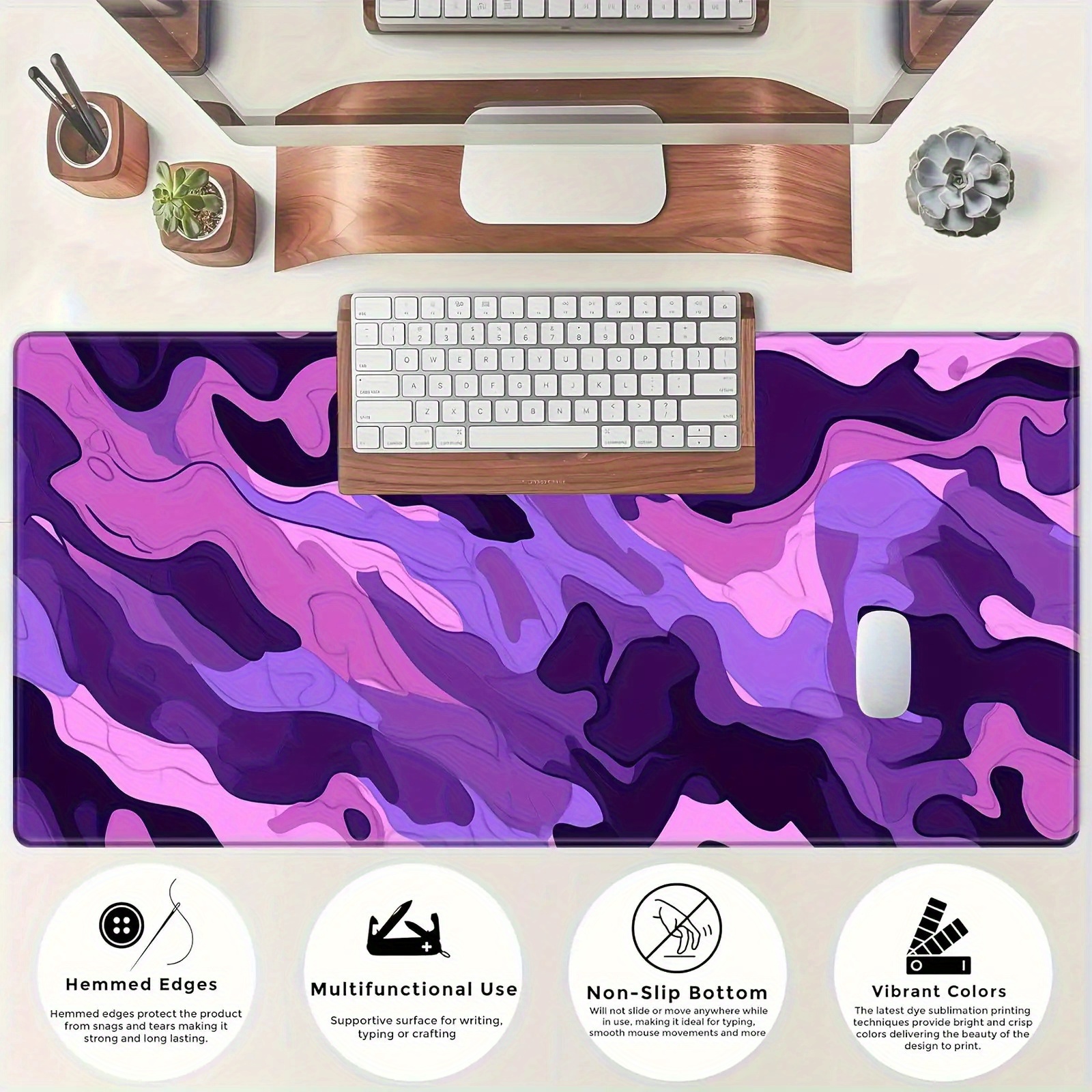 Purple Camo Extended Gaming Mo - مراجعة Mousepad Xl Extended وسعره