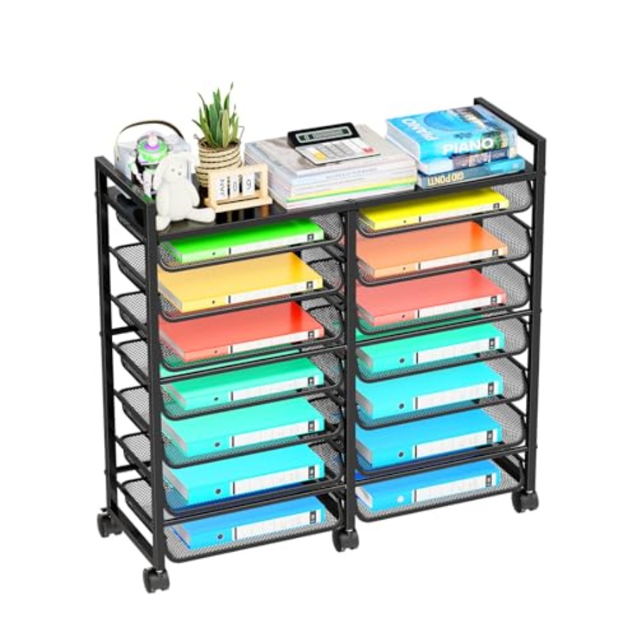 Rolling File Storage Cart 15-T - مراجعة Rolling File Cart وسعره
