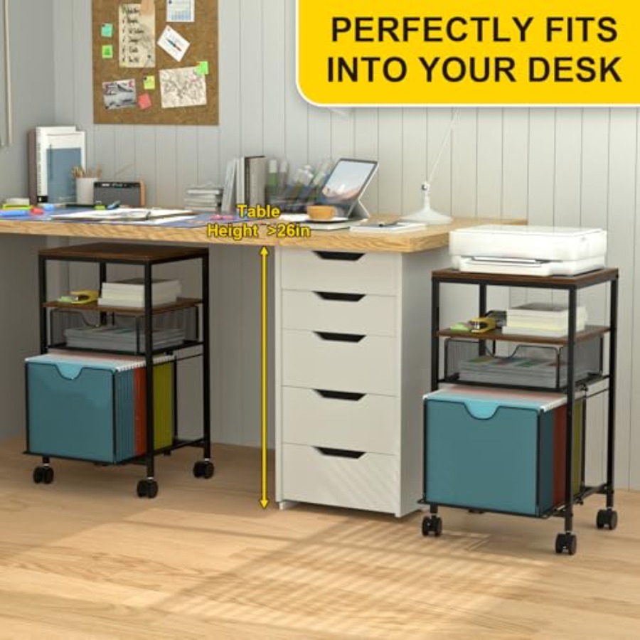 Rolling File Cart with 2 Stora - مراجعة Rolling File Cart وسعره