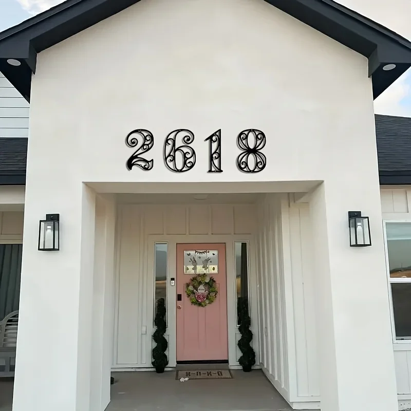 Modern Metal House Number Sign - مراجعة Home Office Number وسعره