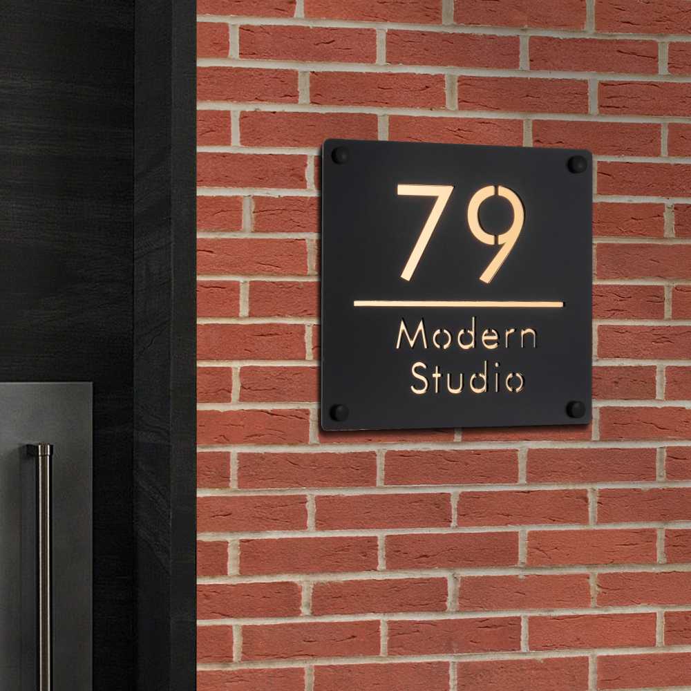 Modern Door Plates Customized  - مراجعة Address Home Office وسعره